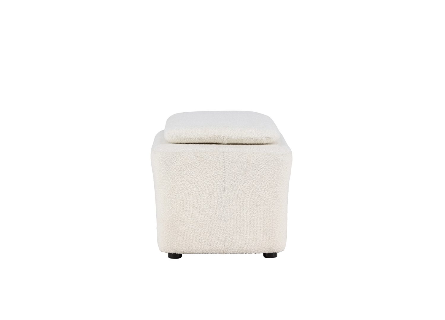 Vue produit du pouf Laurel blanc