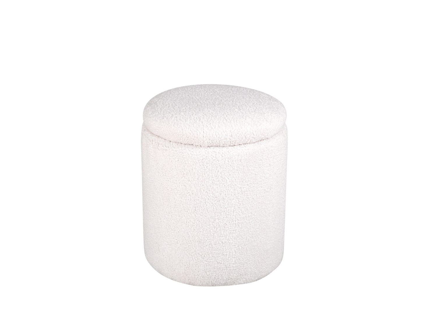 Vue détaillée du pouf Limpen blanc