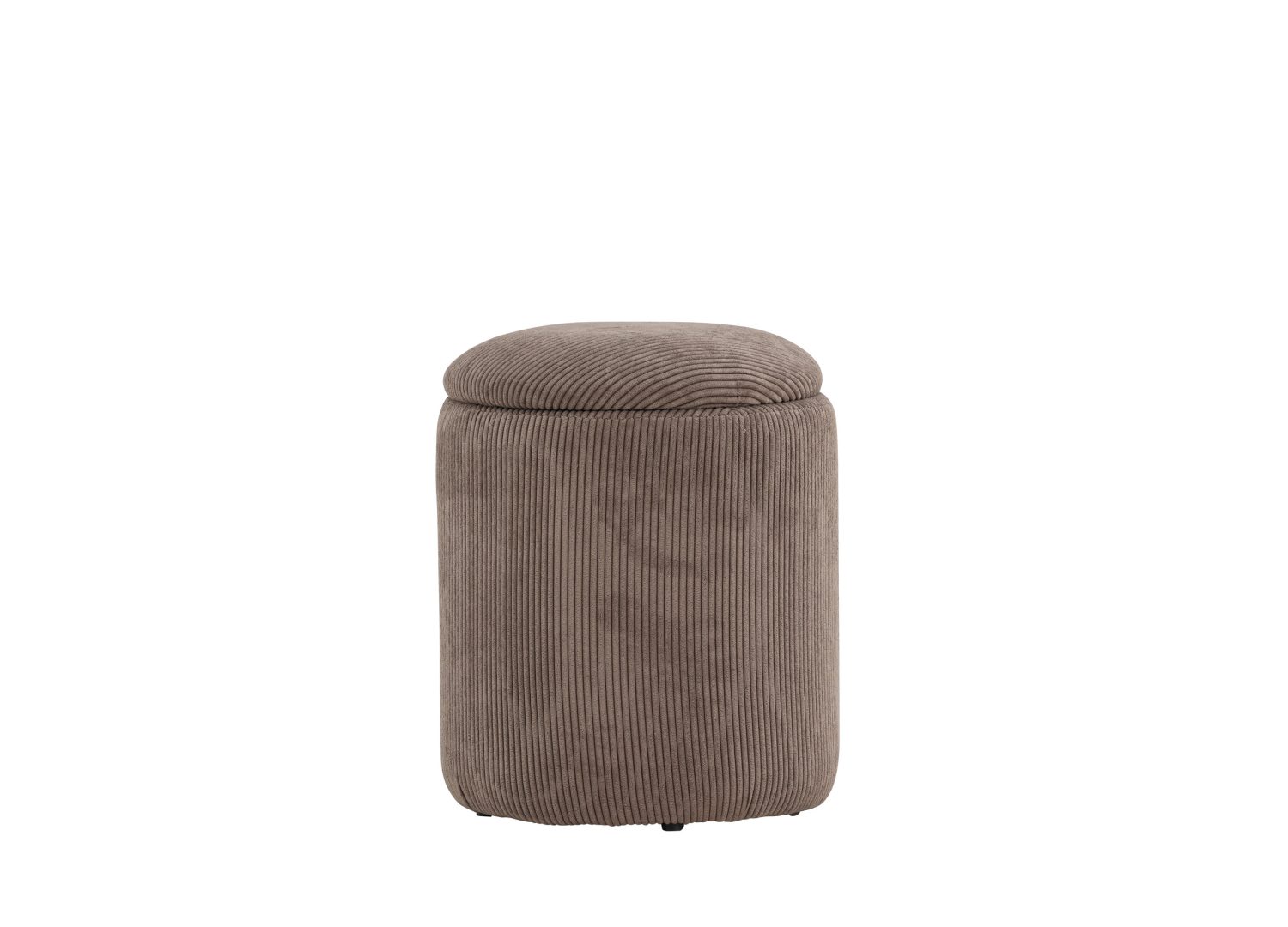 Détail du revêtement et des finitions du pouf Limpen
