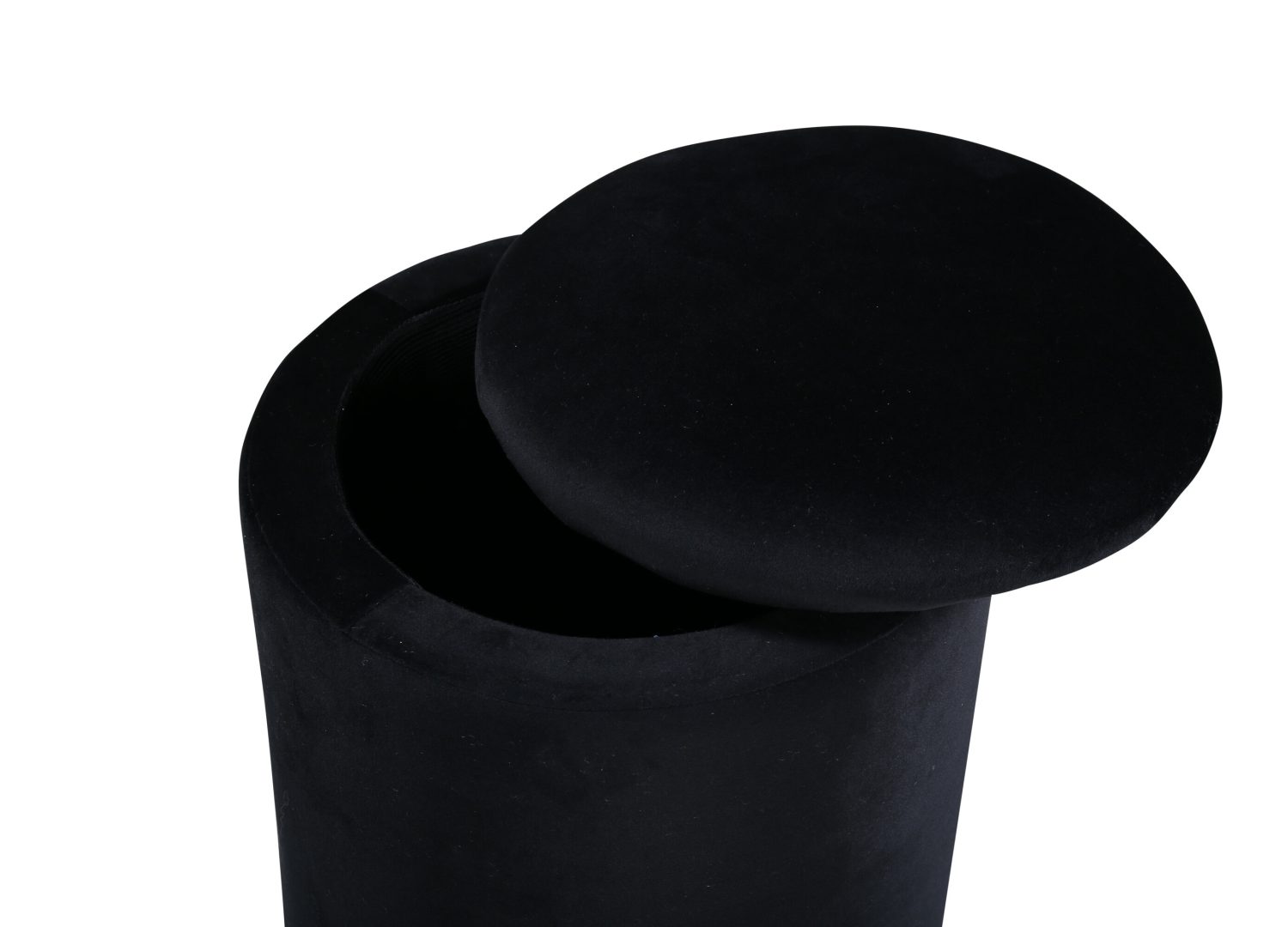 Détail du revêtement et des finitions du pouf Limpen