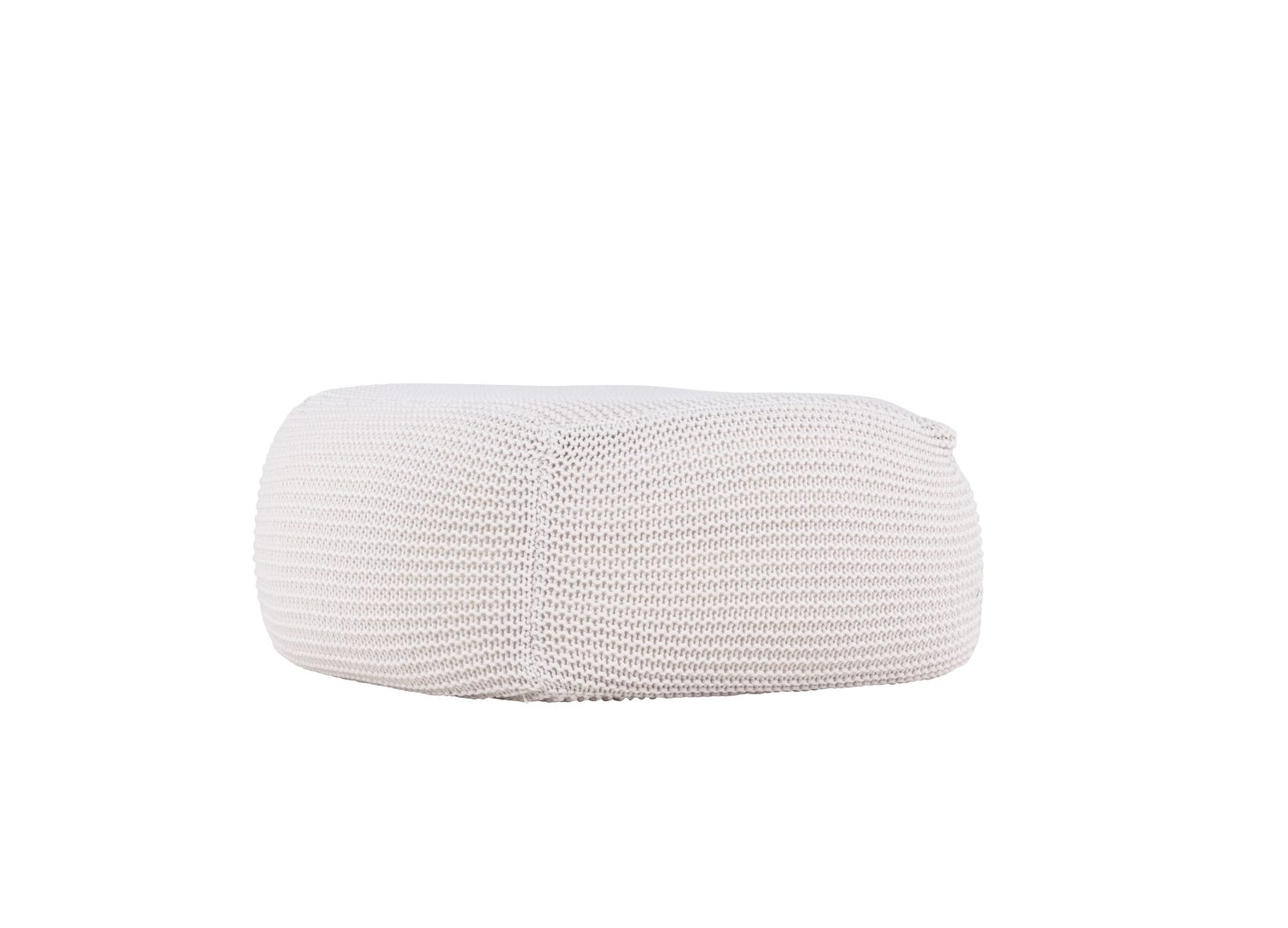 Détail du revêtement et des finitions du pouf Luca