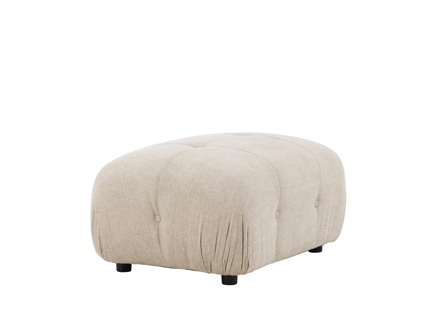 Pouf module Mika tissu beige 94 cm vu sous un autre angle