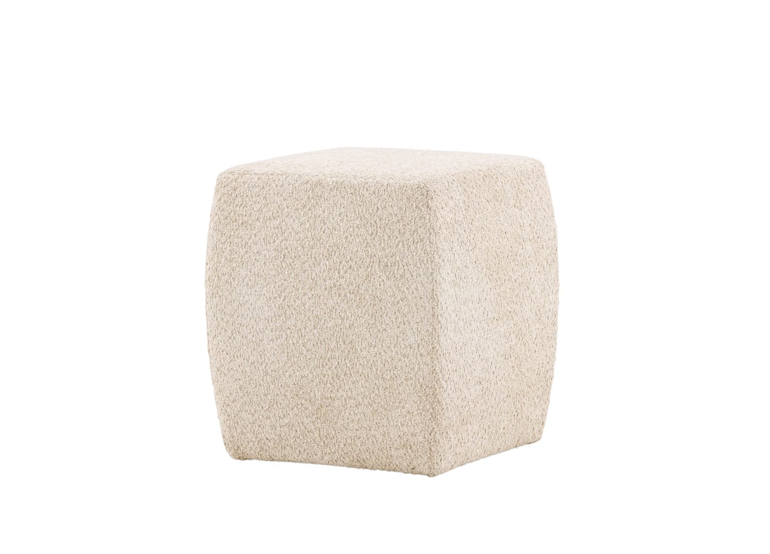 Pouf Neapel polyester beige 40 cm vu sous un autre angle