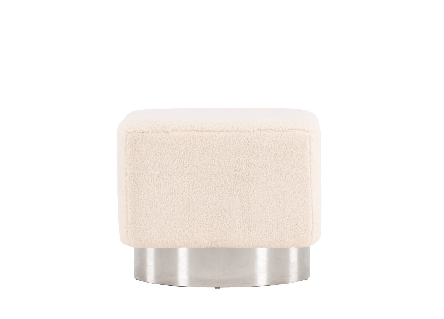 Vue produit du pouf Newton blanc cassé