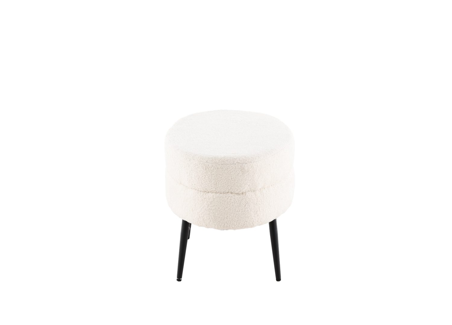 Vue produit du pouf Otto blanc