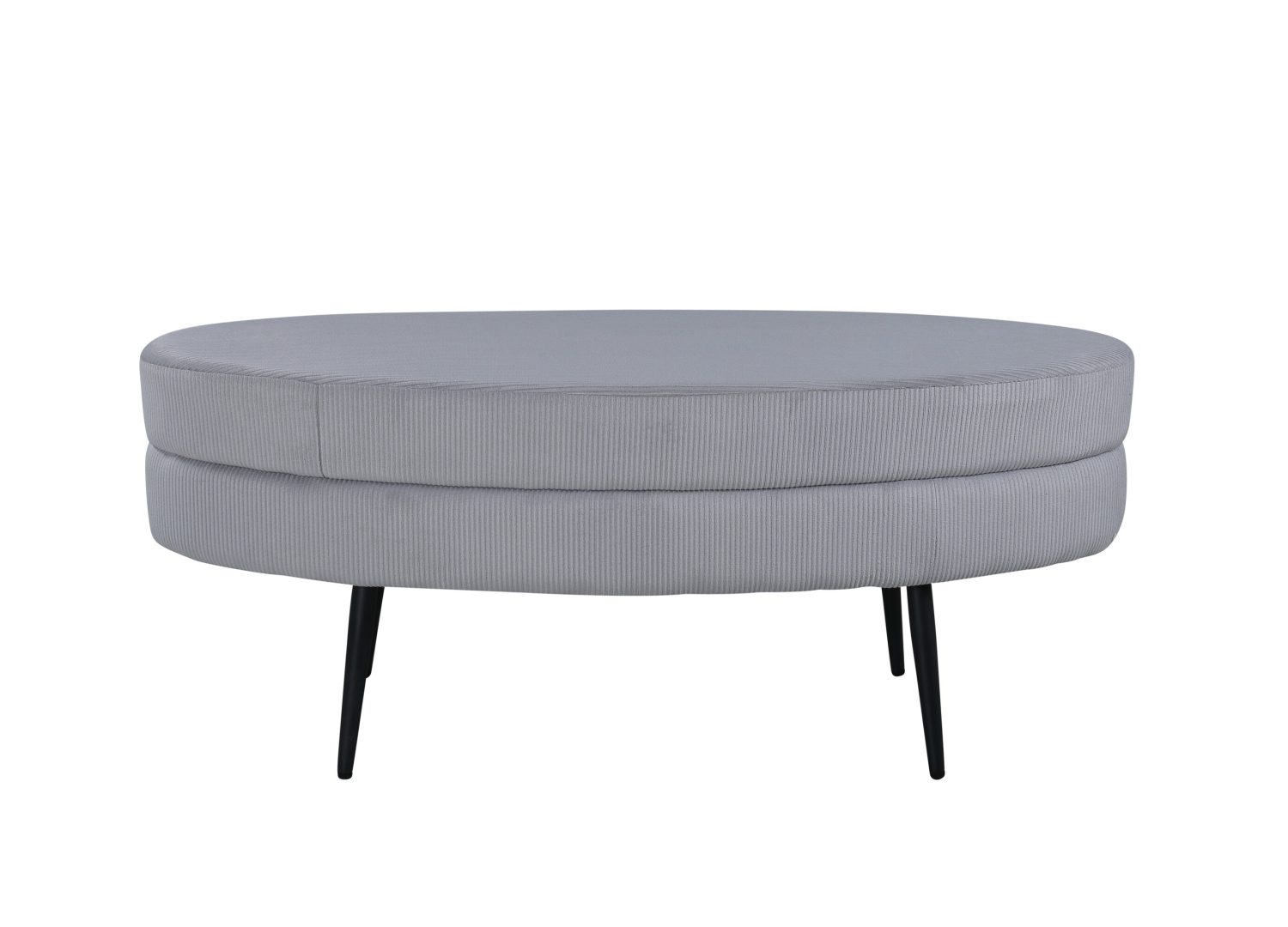 Vue détaillée du pouf Otto gris