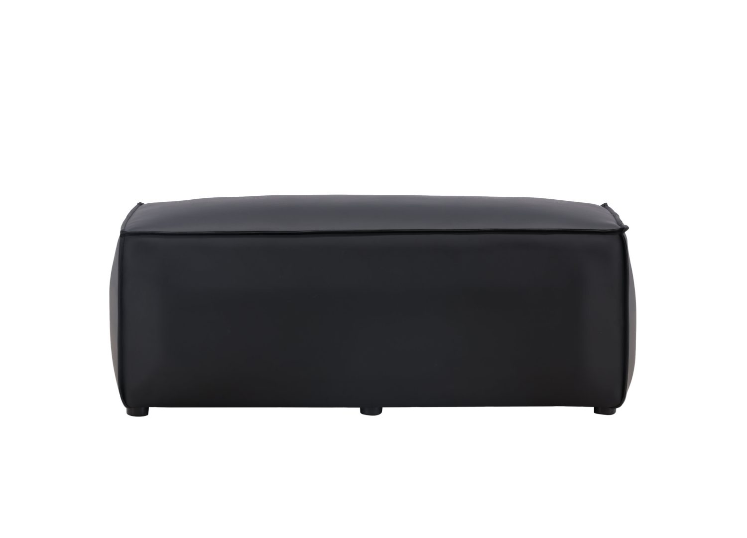 Vue détaillée du pouf Palermo noir