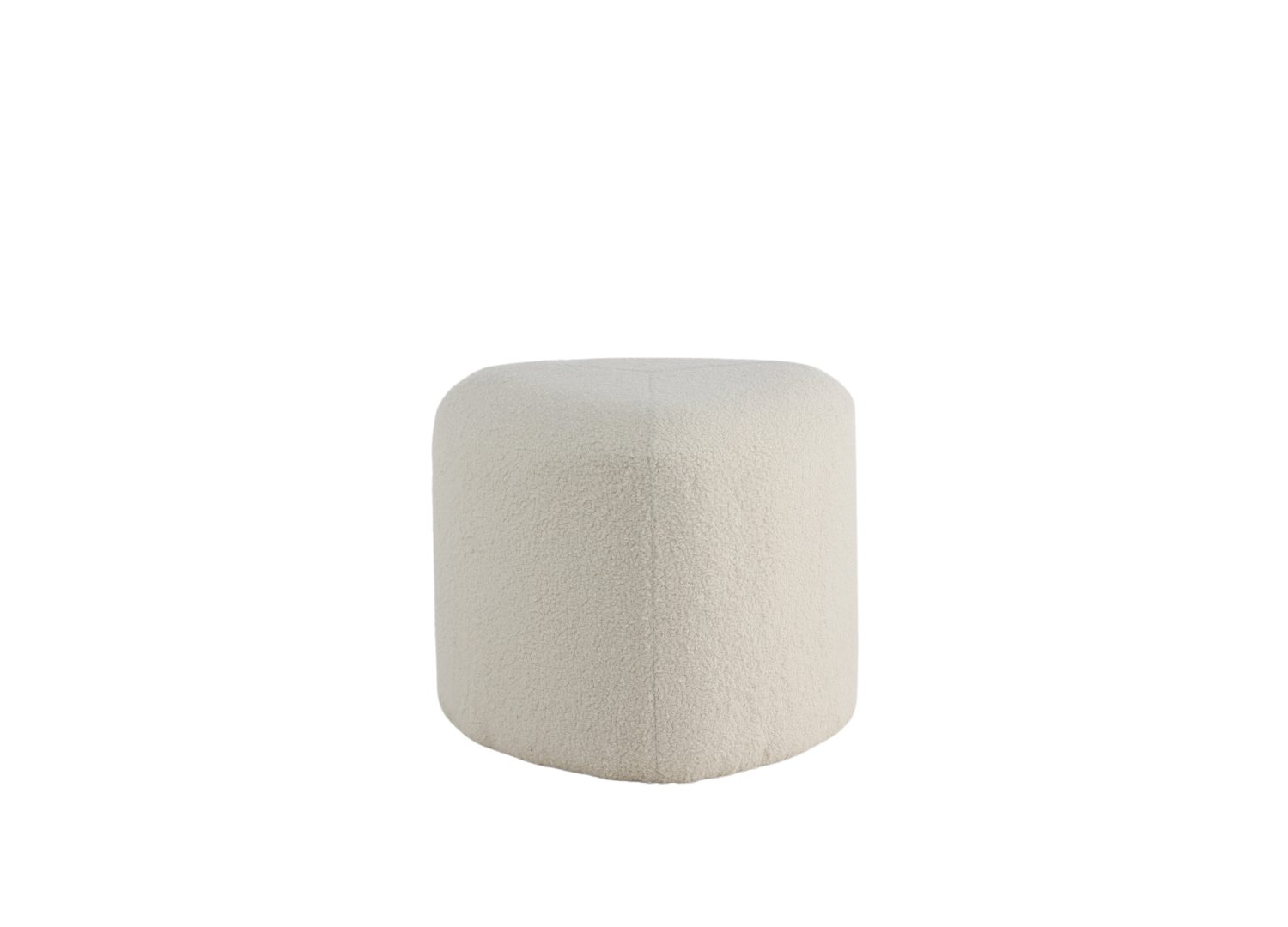 Vue détaillée du pouf Peg blanc
