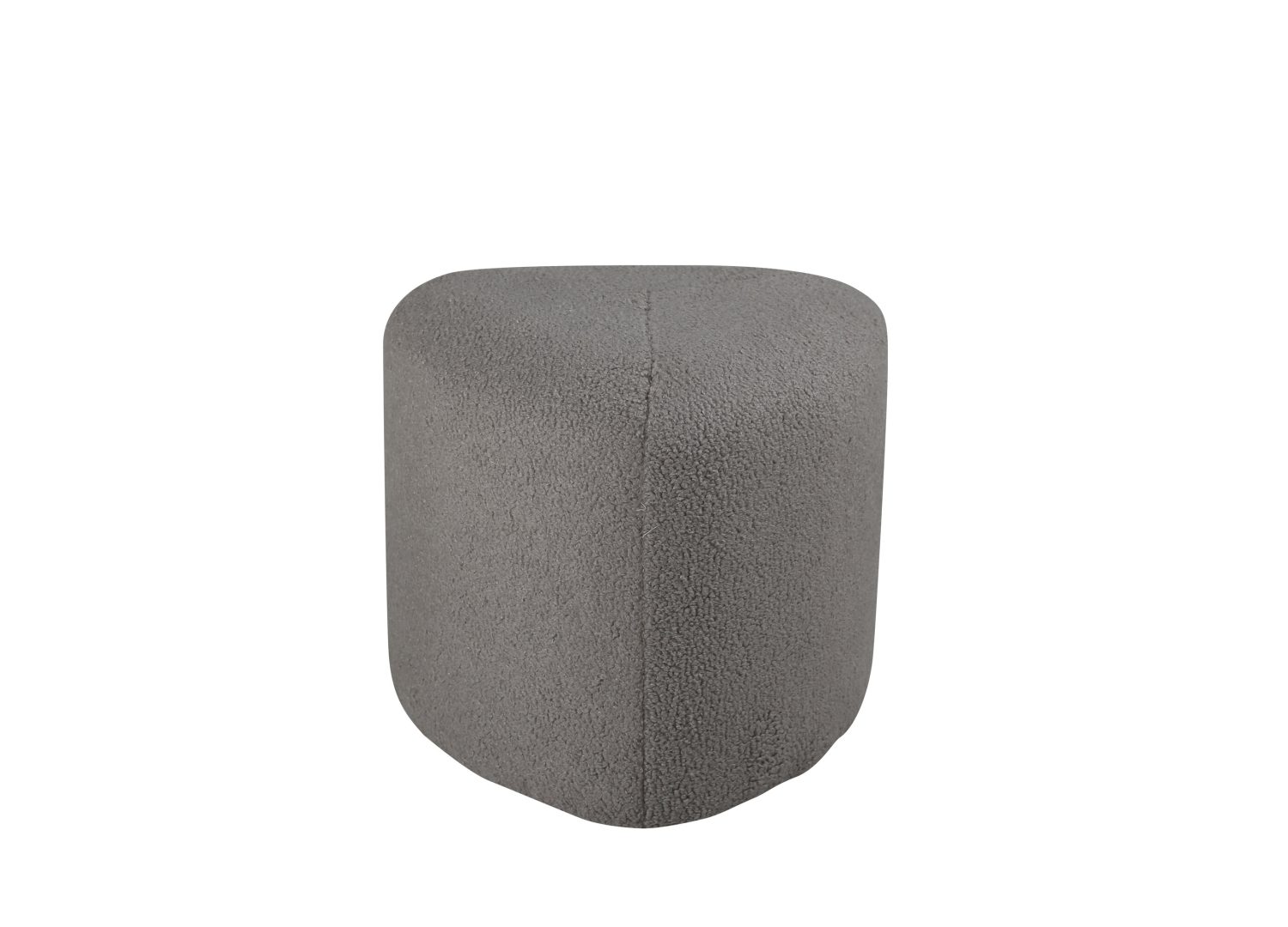 Vue détaillée du pouf Peg gris