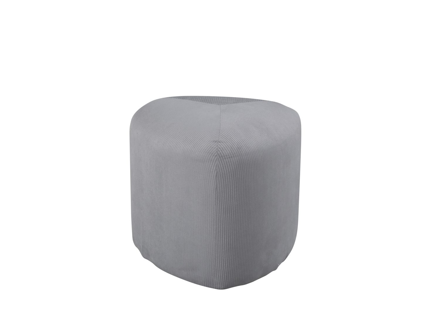Vue détaillée du pouf Peg gris