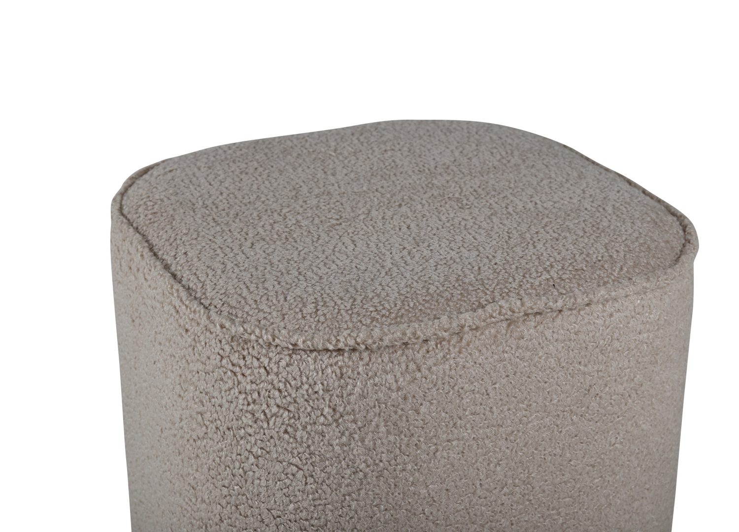 Détail du revêtement et des finitions du pouf Piff