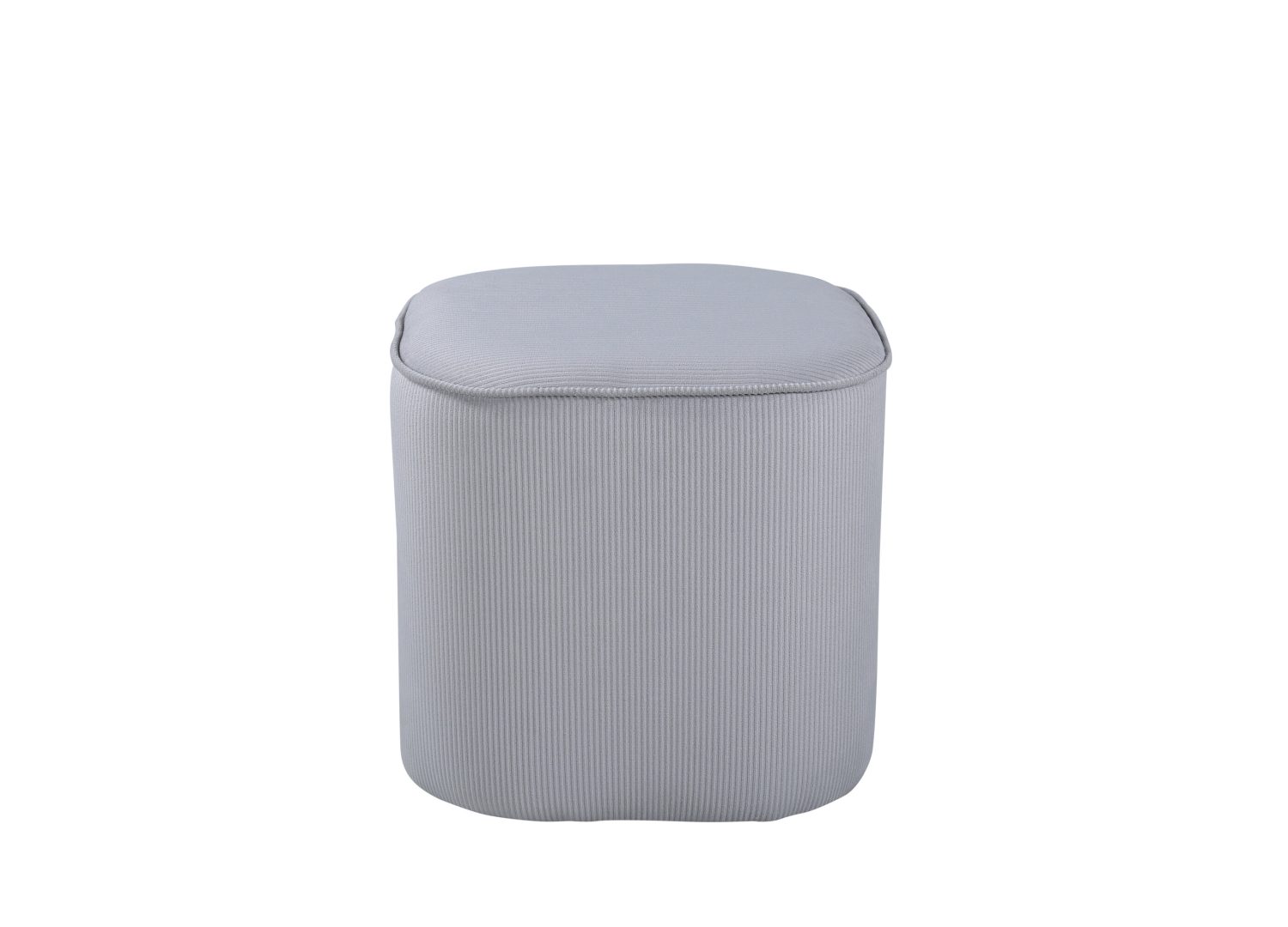 Vue détaillée du pouf Piff gris