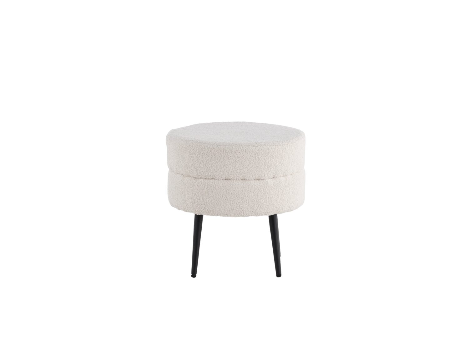 Vue détaillée du pouf Pot blanc
