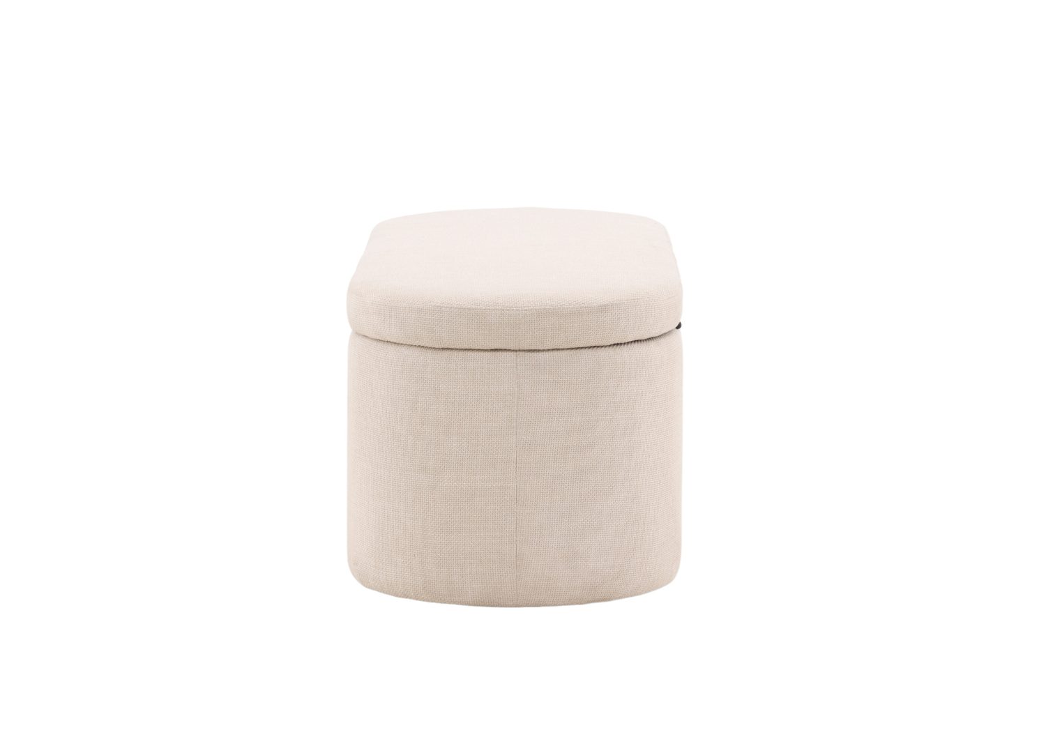 Vue produit du pouf Potenza blanc cassé