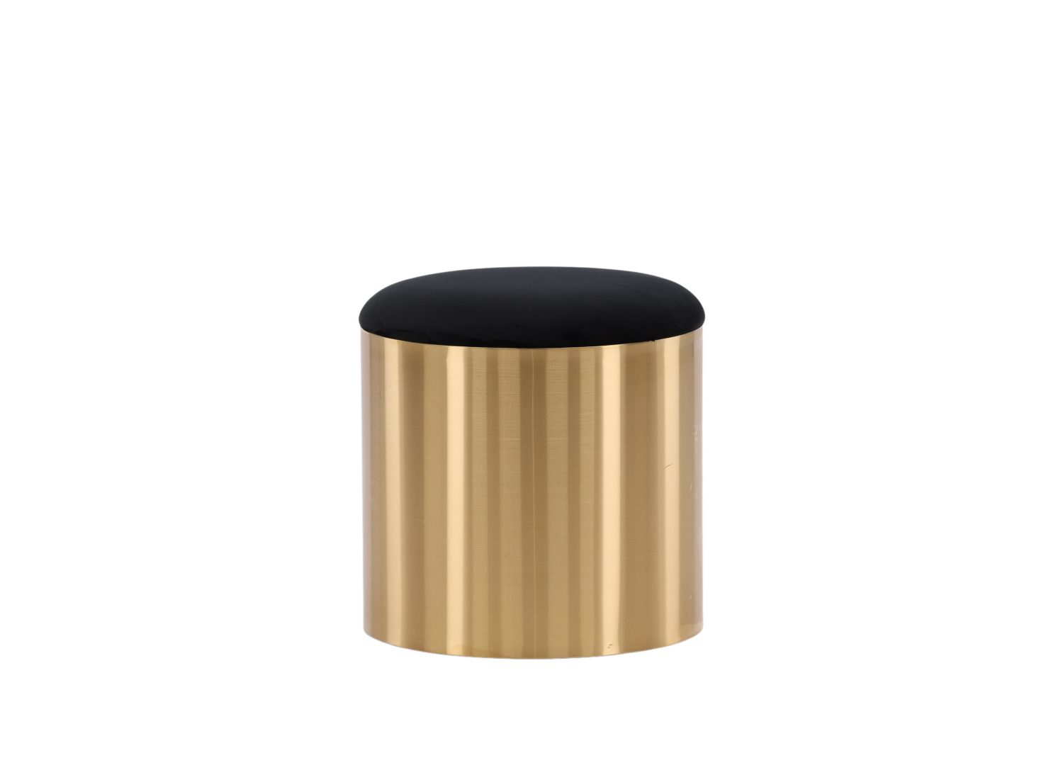 Vue détaillée du pouf Puff doré