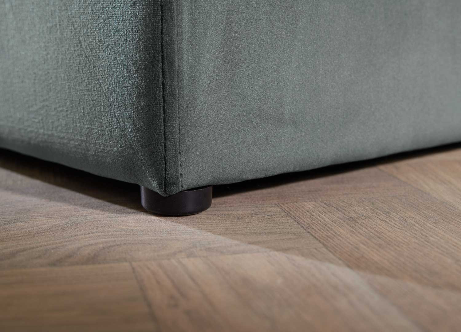 Pouf rangement salon velours gris