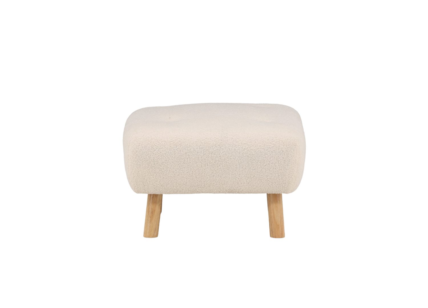 Vue détaillée du pouf Salina blanc