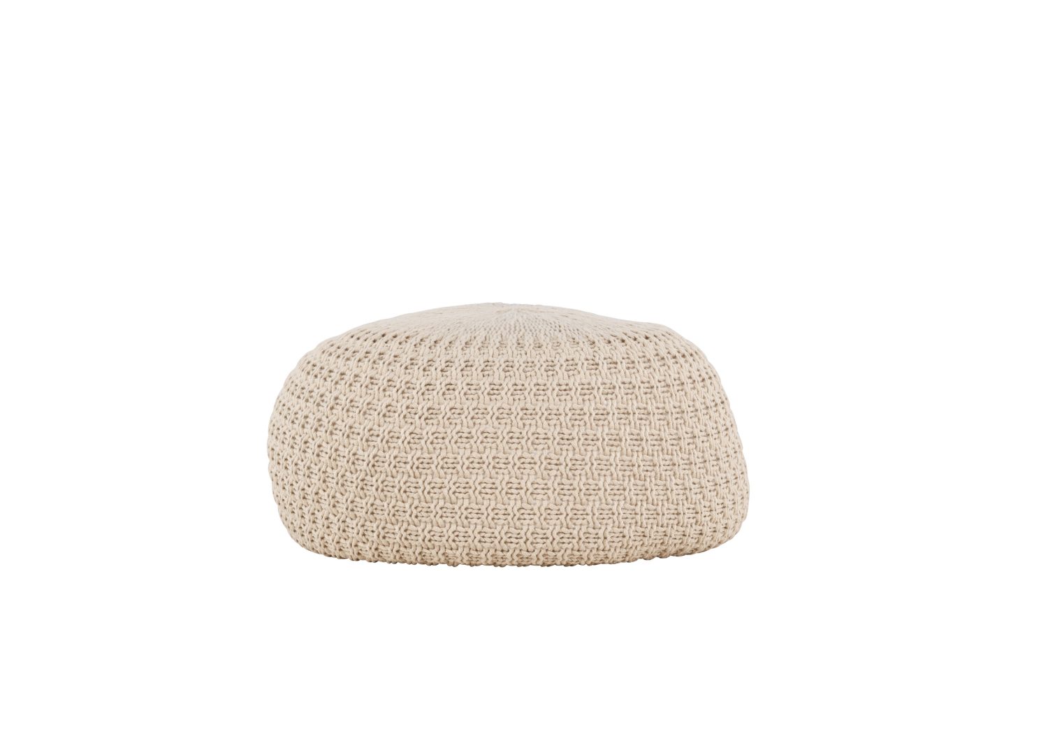 Détail du revêtement et des finitions du pouf Sam