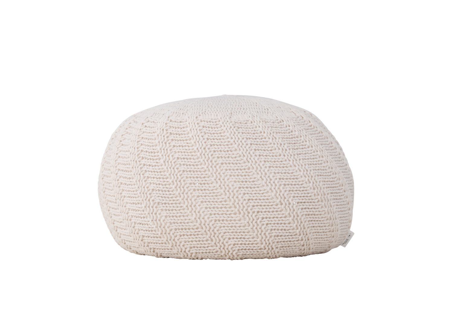 Vue produit du pouf Ted beige
