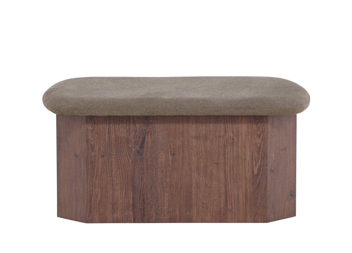 Vue détaillée du pouf Todd marron