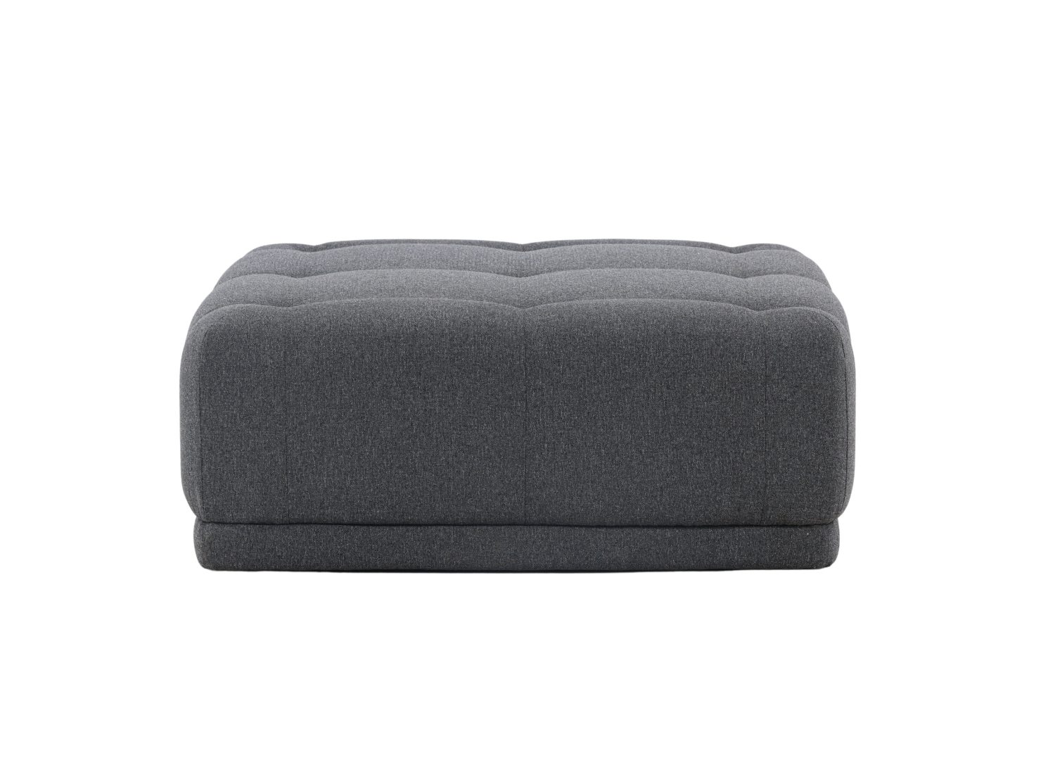 Vue détaillée du pouf Turin gris foncé