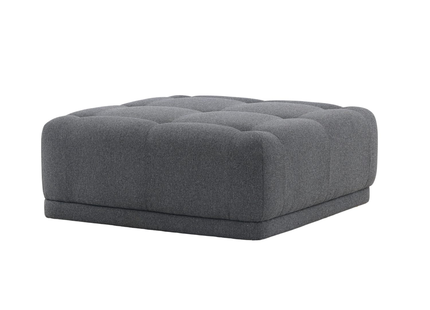 Pouf Turin polyester gris foncé 100 cm vu sous un autre angle