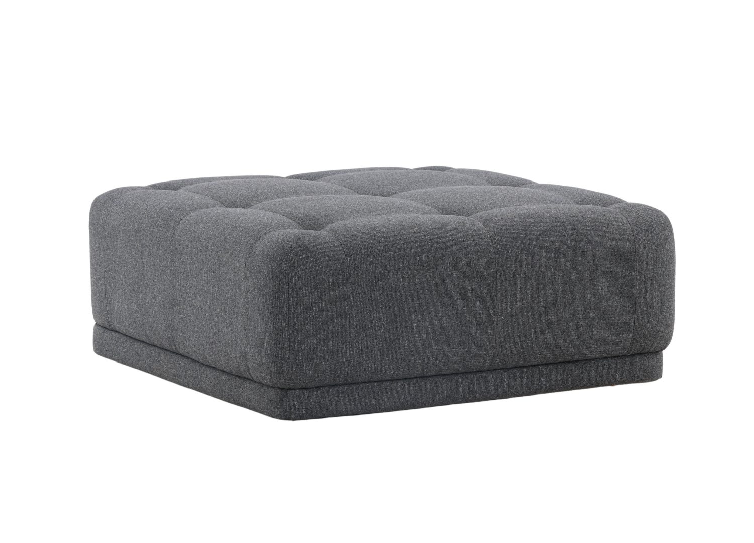 Détail du revêtement et des finitions du pouf Turin