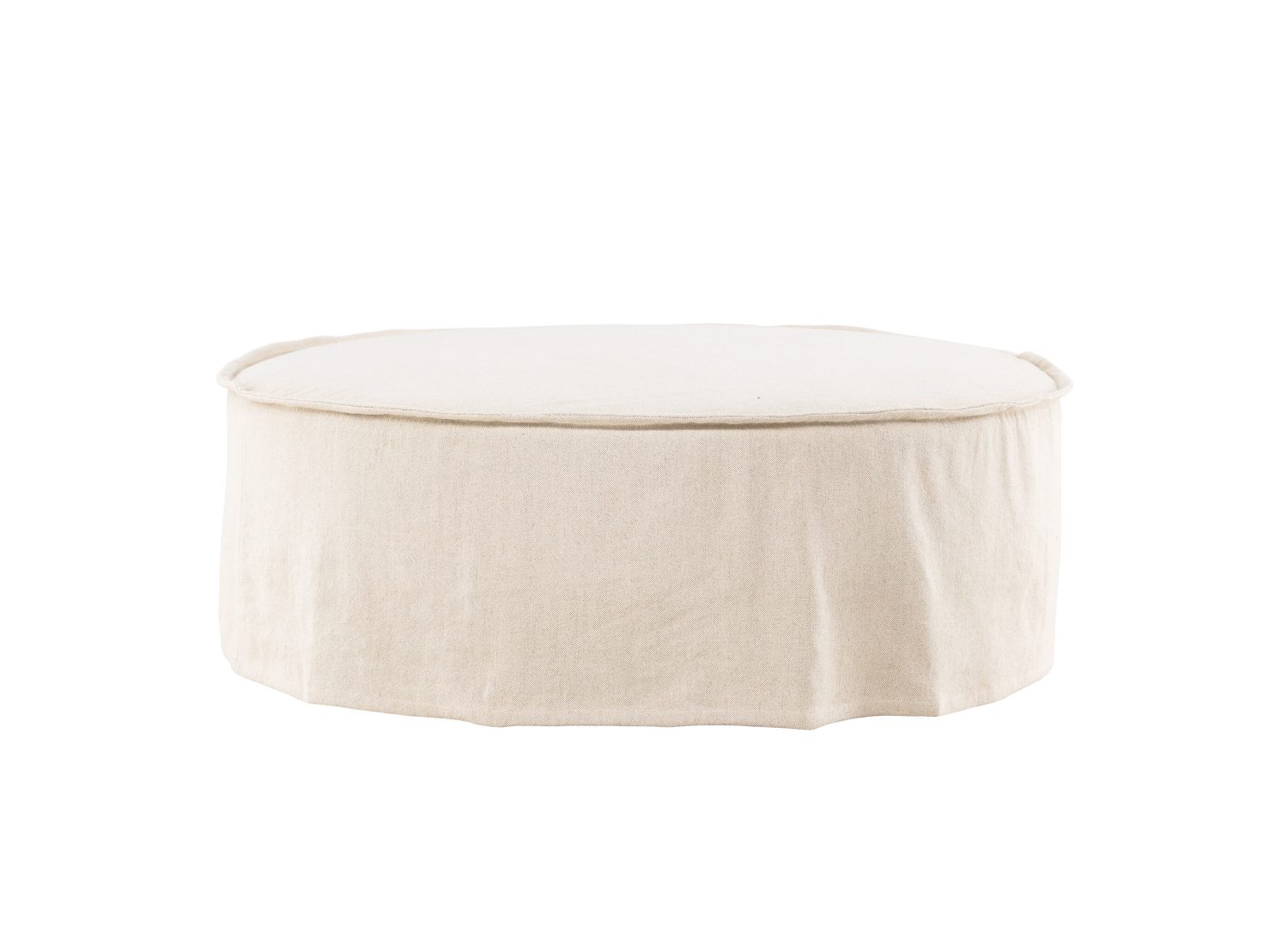 Vue détaillée du pouf Vindö beige
