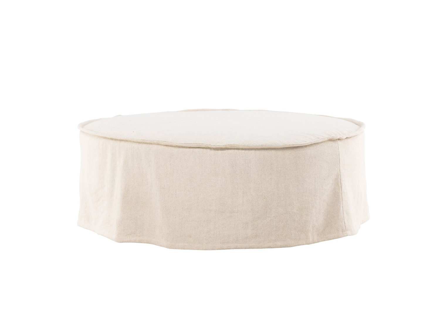 Détail du revêtement et des finitions du pouf Vindö