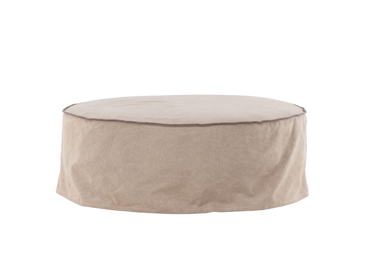 Vue détaillée du pouf Vindö marron