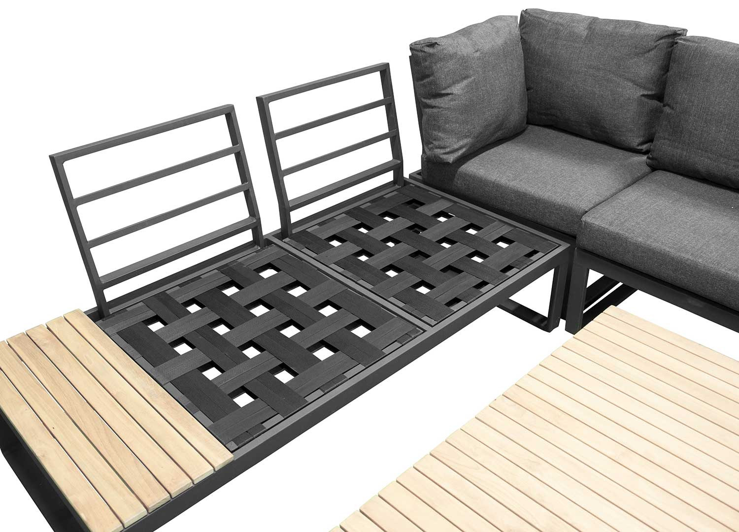 Salon d'angle de jardin 5 places