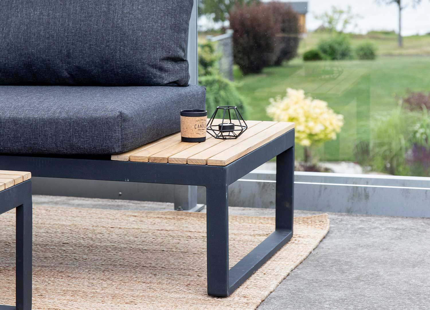 Salon d'angle de jardin 5 places