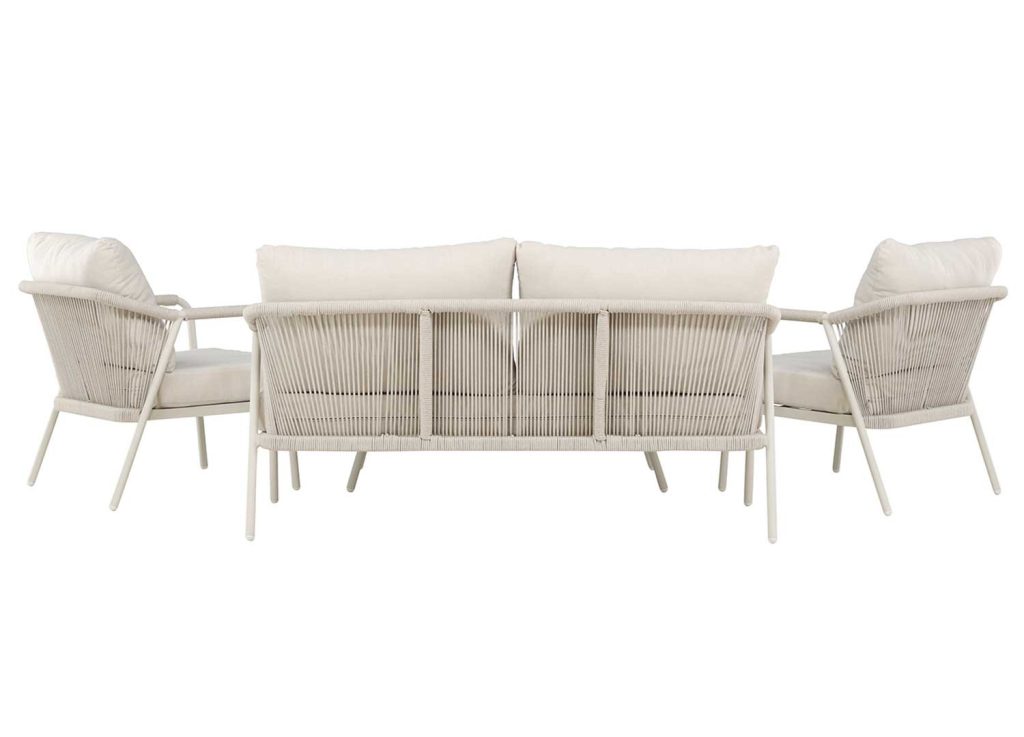 Salon de jardin en aluminium beige Sicile