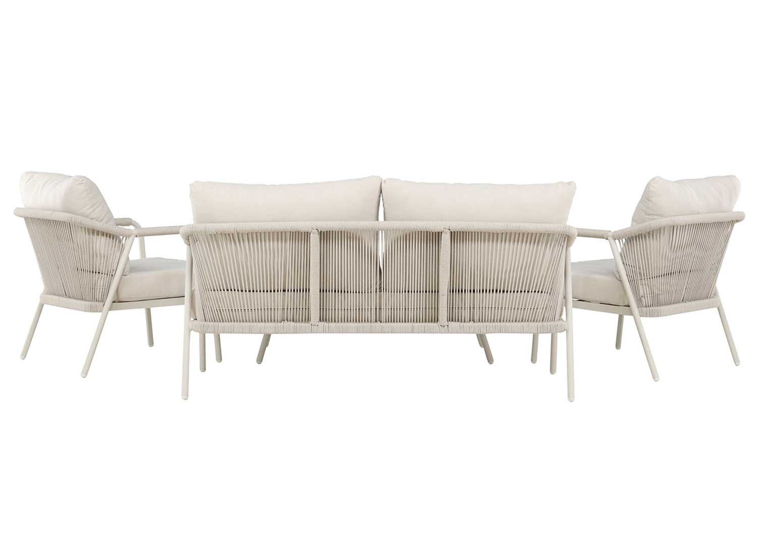 Salon de jardin en aluminium beige Sicile