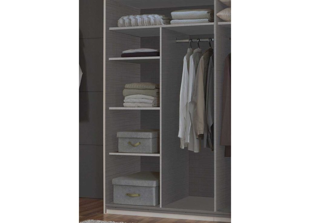 Séparateur intérieur armoire gris textile
