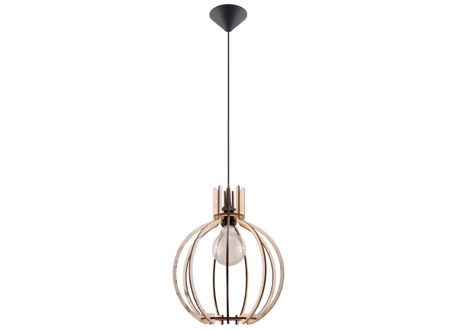 Suspension ARANCIA bois naturel E27