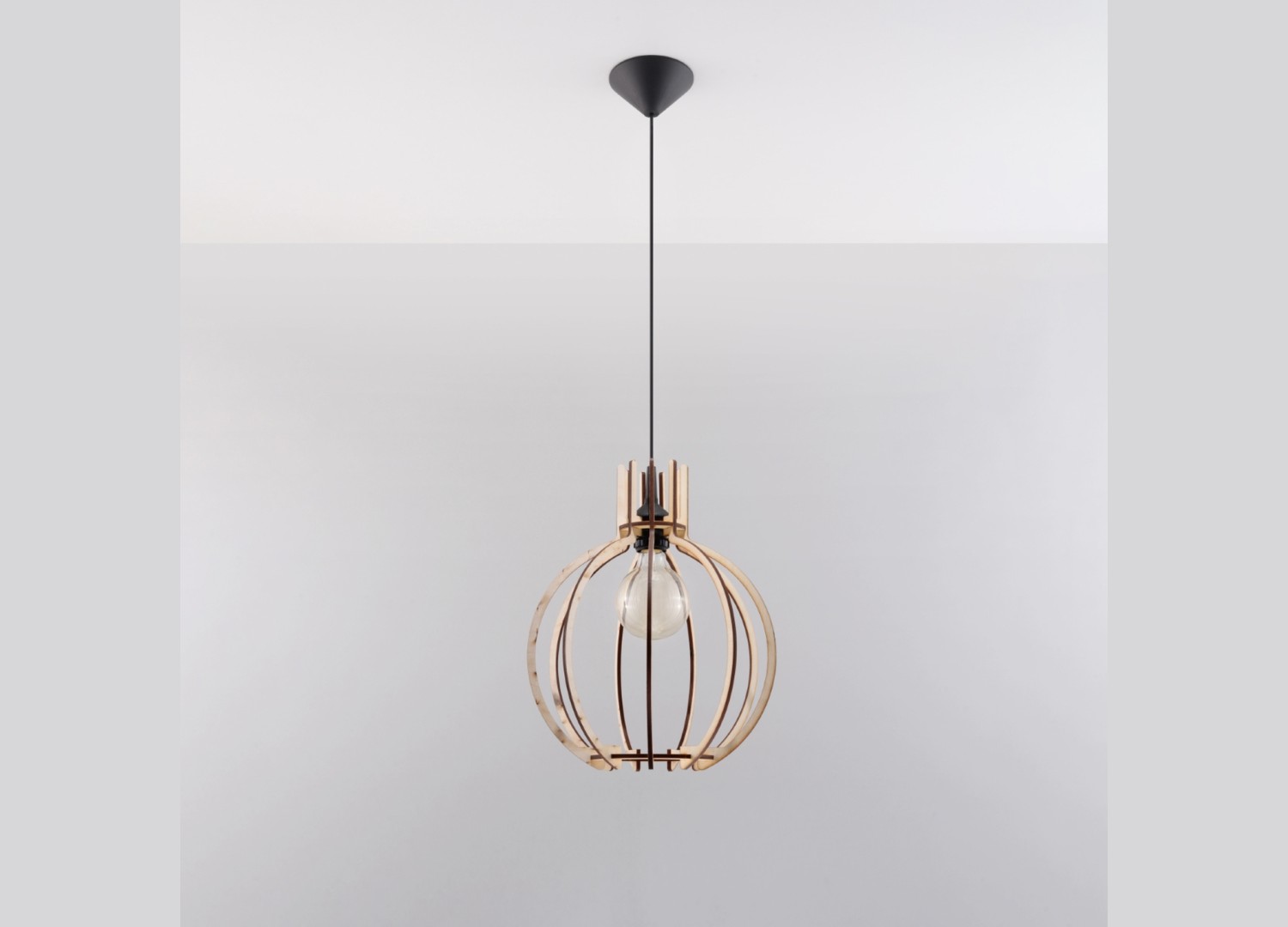 Suspension ARANCIA bois naturel E27 – vue complémentaire 2