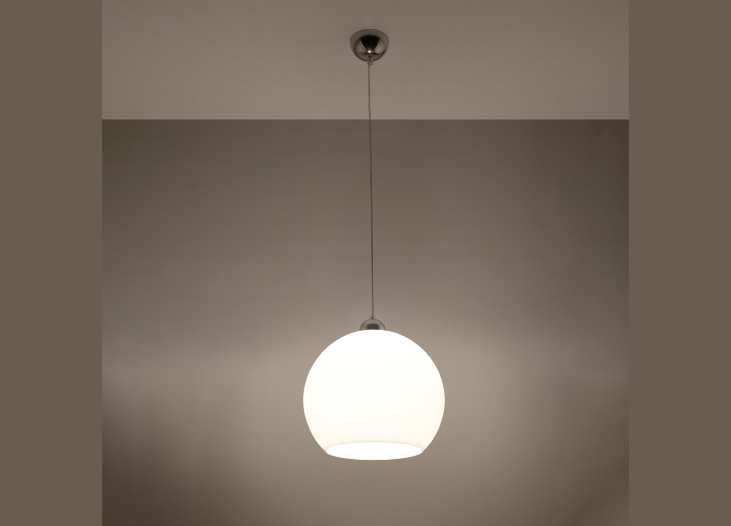 Suspension BALL en verre blanc Ø30 cm – vue complémentaire 3