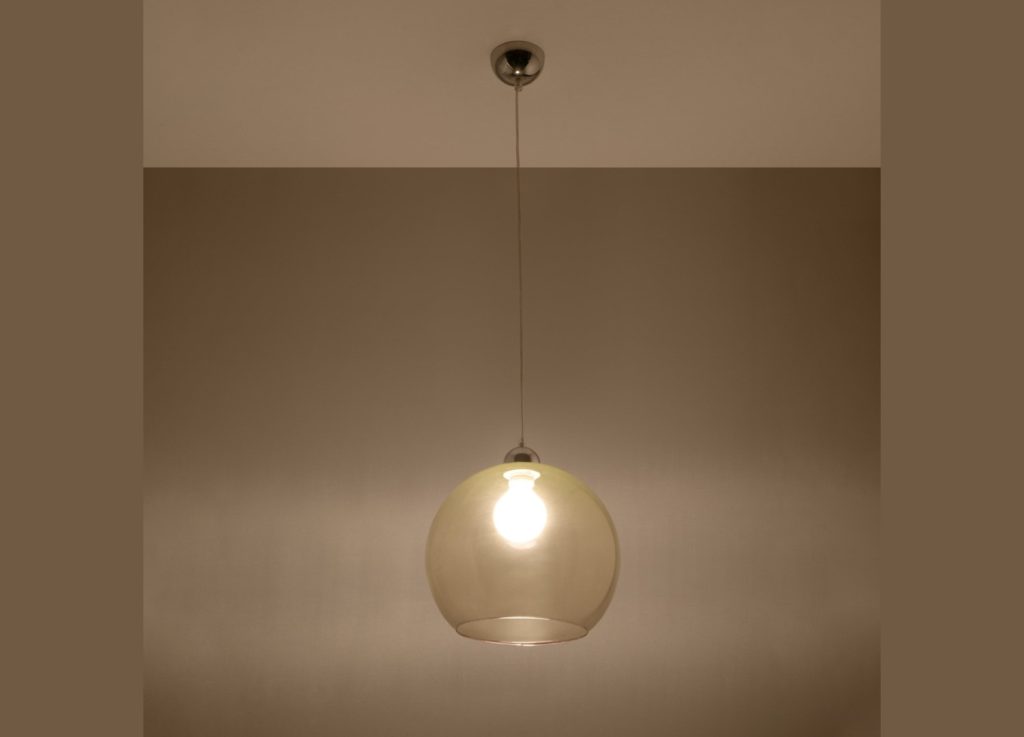 Suspension BALL en verre champagne Ø30 cm – vue complémentaire 3