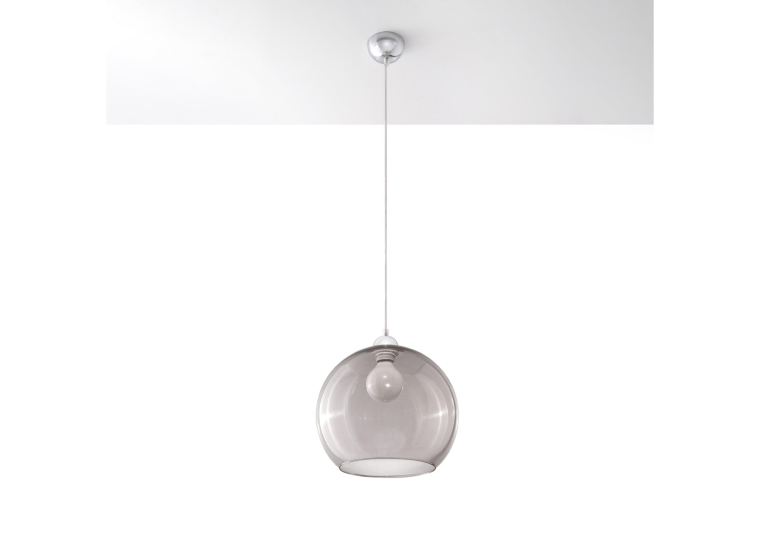 Suspension BALL en verre graphite Ø30 cm – vue complémentaire 2