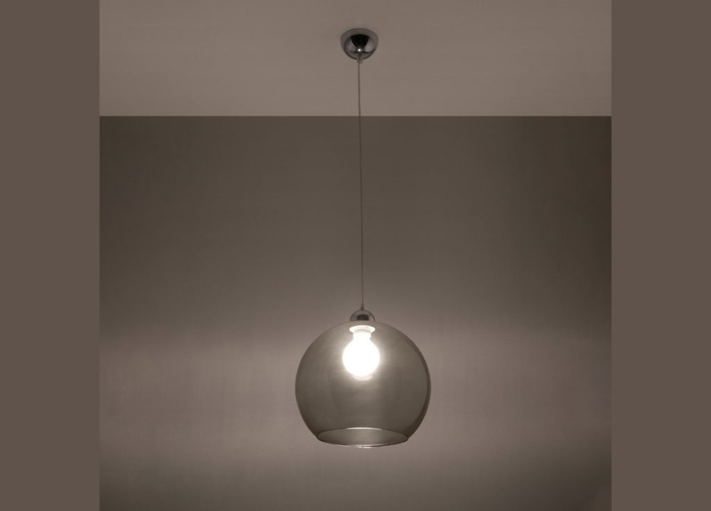 Suspension BALL en verre graphite Ø30 cm – vue complémentaire 3