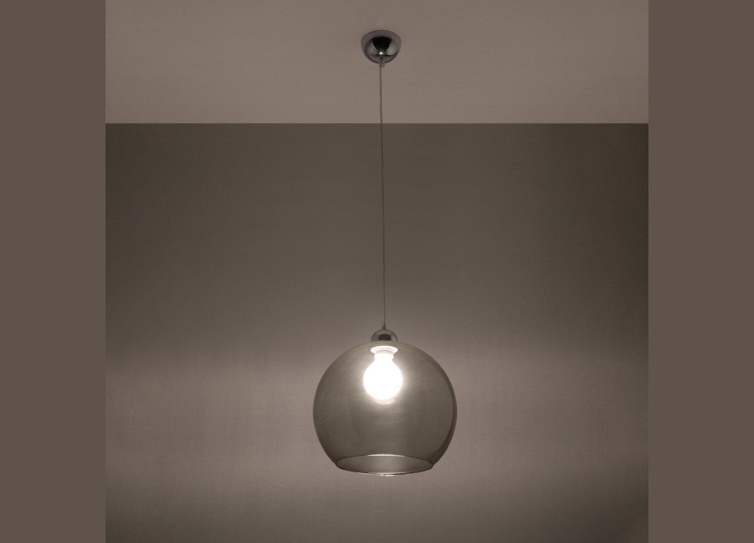 Suspension BALL en verre graphite Ø30 cm – vue complémentaire 3