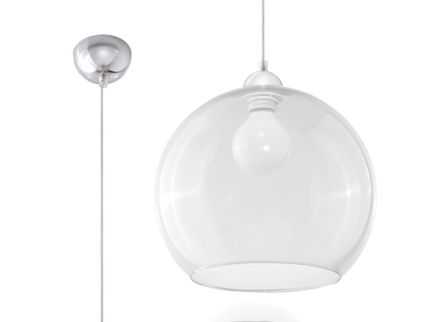 Suspension BALL en verre transparent Ø30 cm