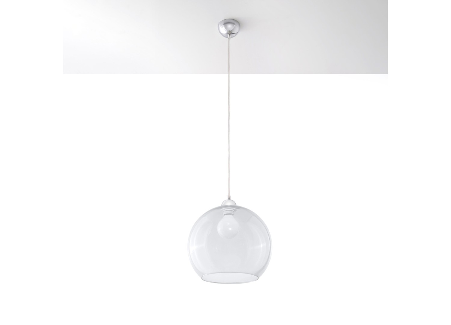 Suspension BALL en verre transparent Ø30 cm – vue complémentaire 2