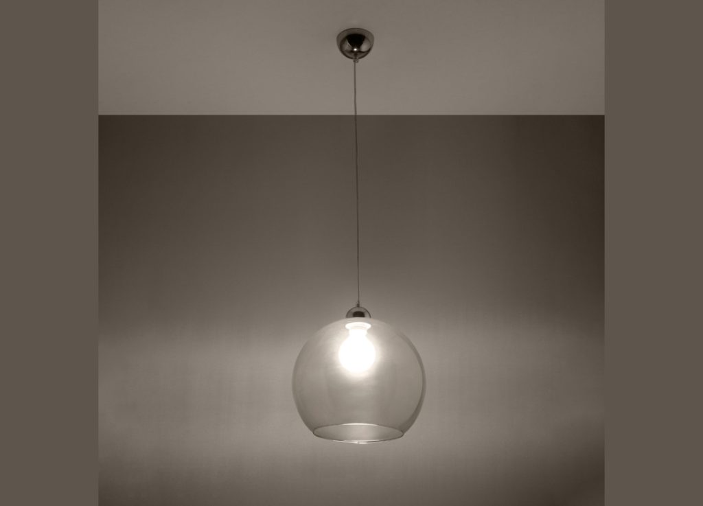 Suspension BALL en verre transparent Ø30 cm – vue complémentaire 3