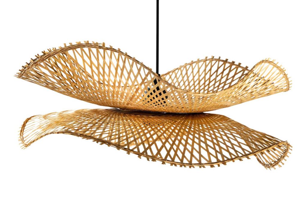 Suspension en bambou tressé 50 cm Tiki