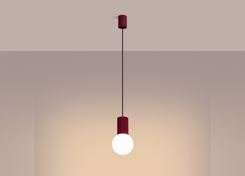 Suspension HALO 1 bordeaux – vue complémentaire 3
