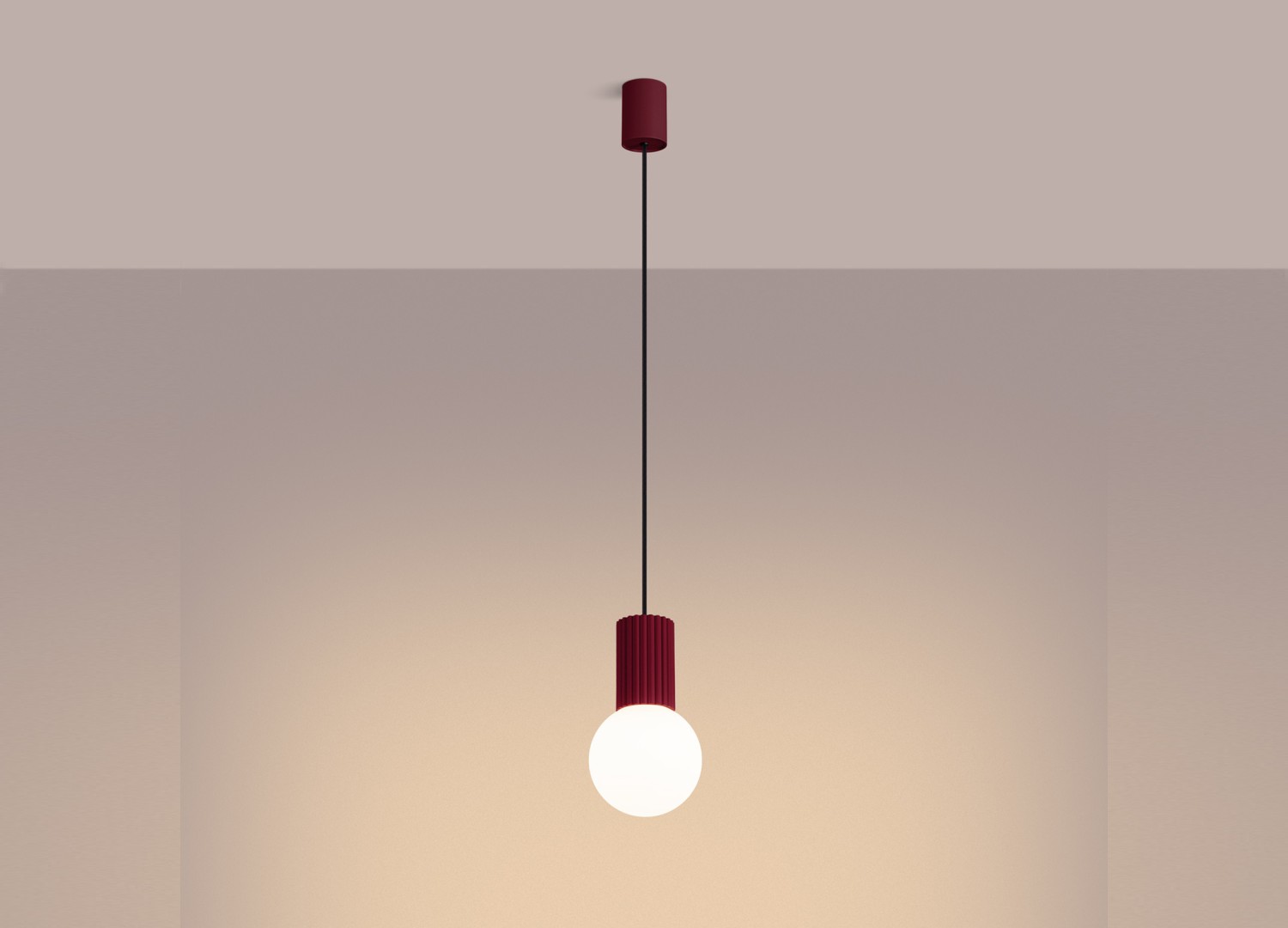 Suspension HALO 1 bordeaux – vue complémentaire 3