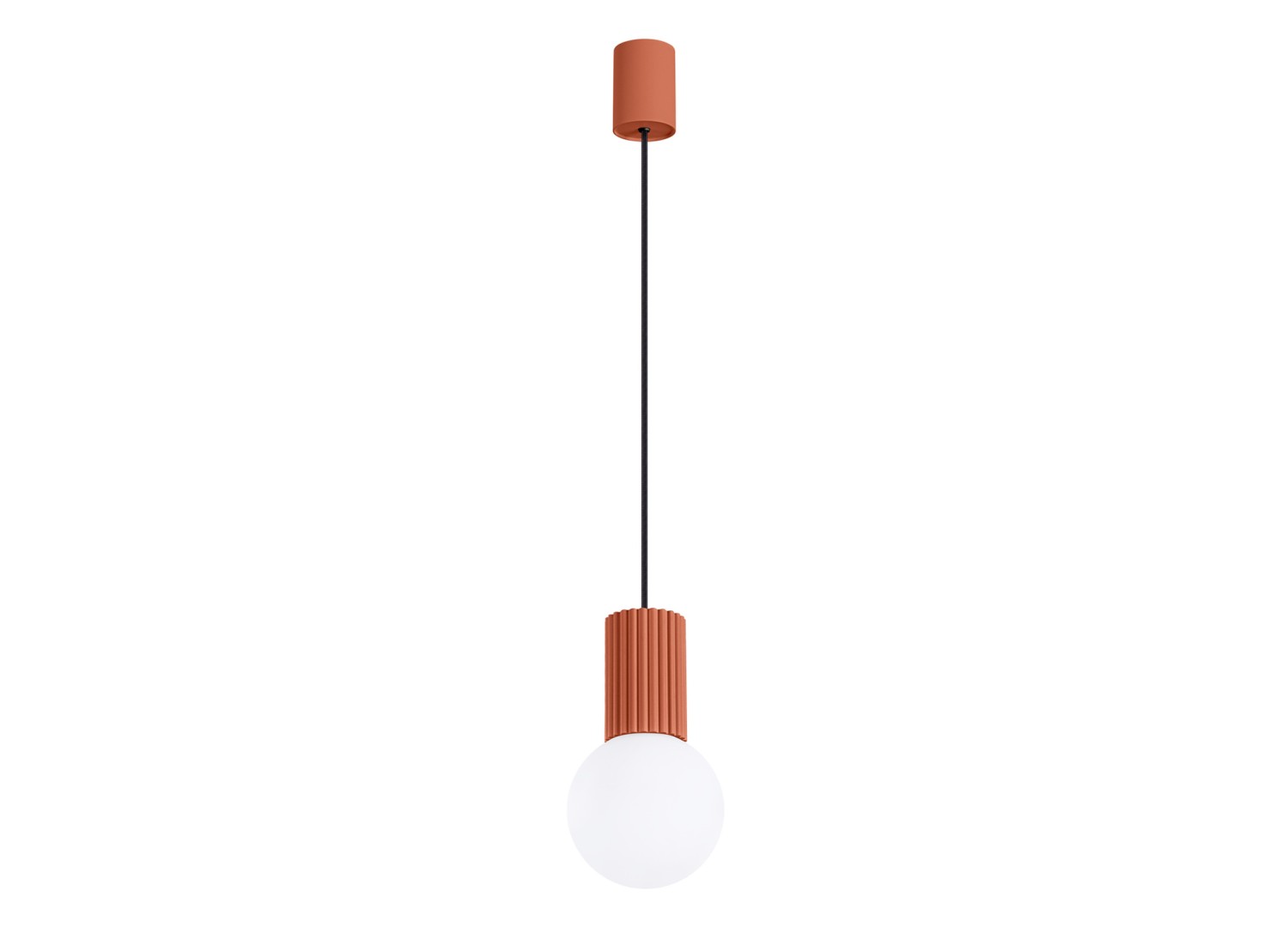 Suspension HALO 1 ocre rouge