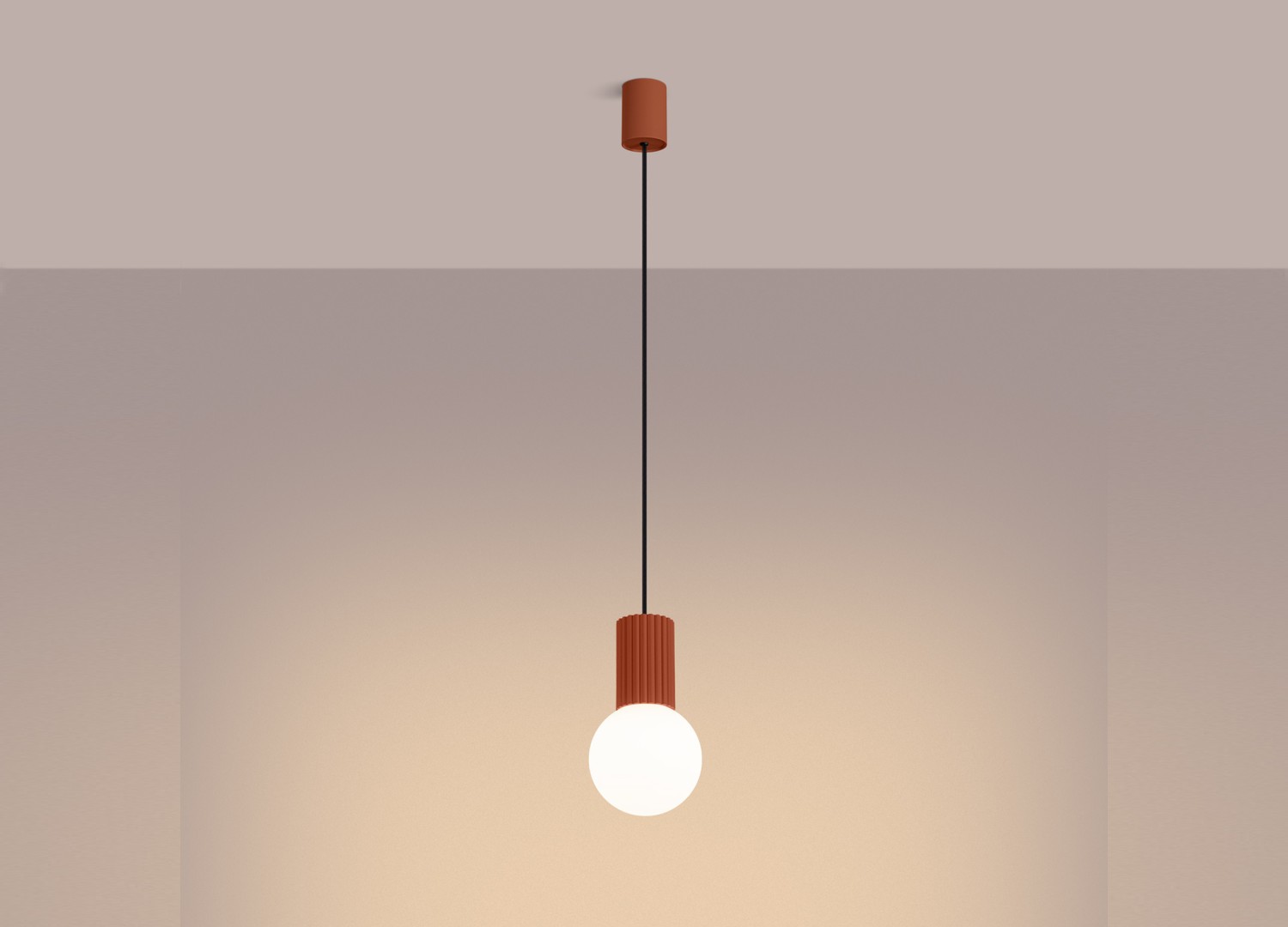 Suspension HALO 1 ocre rouge – vue complémentaire 3